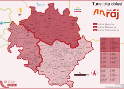 Mapa - turistická oblast Český ráj